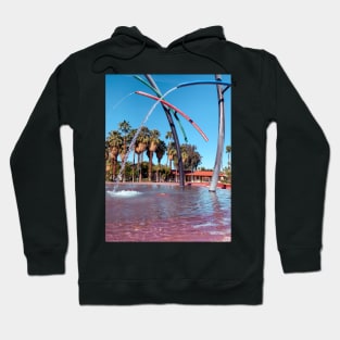 Colorful fountain in downtown Palm Springs Hoodie